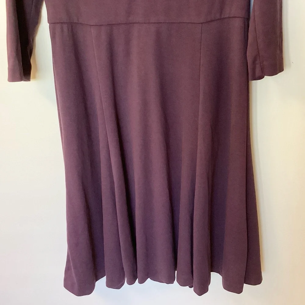 Boden 3/4 Sleeve Clerkenwell Ponte Knit Dress - Purple - 8 - Picture 3 of 8